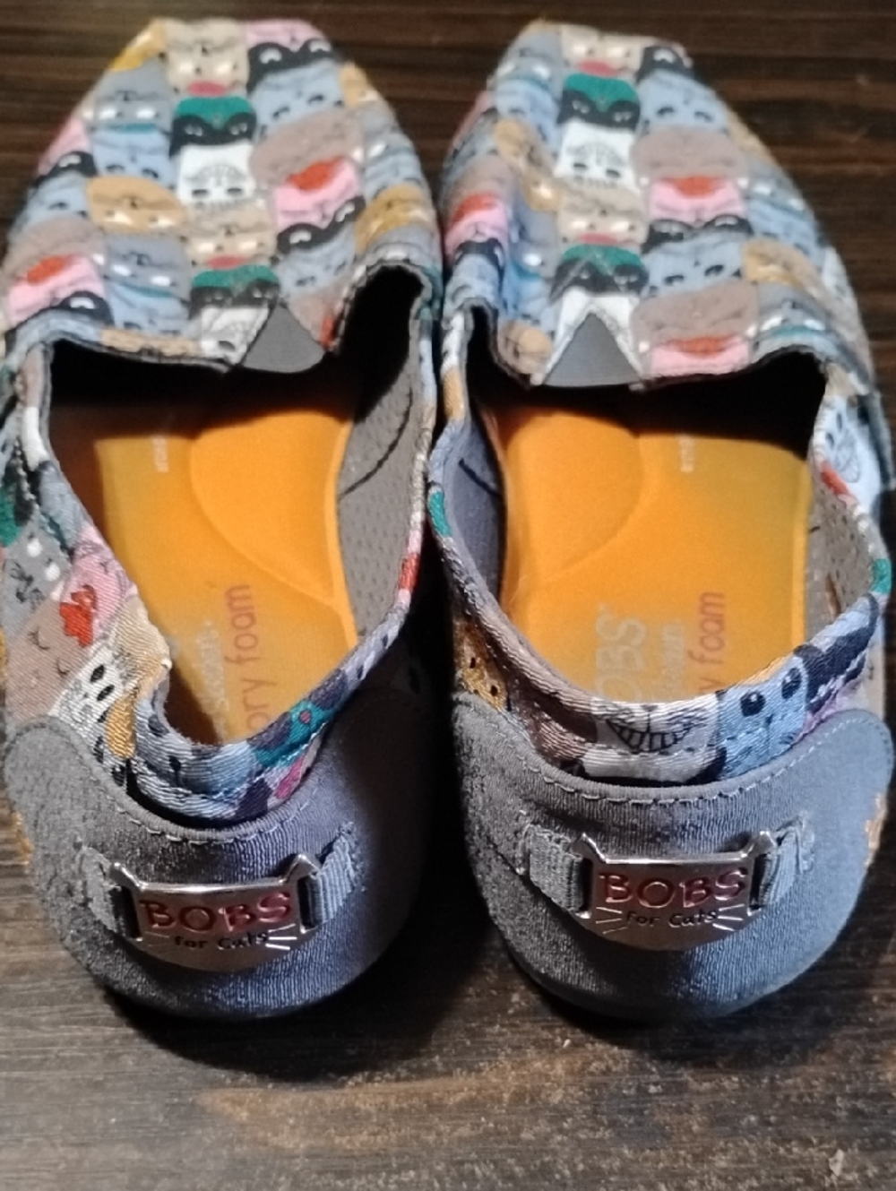 BOBS Cat Print Slip-On Shoes Women's Size: 8 - Picture 2 of 6